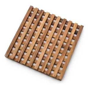 Slatted Wood Trivet Hot <b>Pad</b> <b>Heat</b> Resistant Pot Holder Non Slip Kitchen Countertop Mat Dining Table Protector - Product Image 3