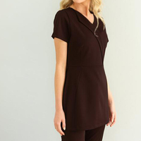 Tunique de Salon OEM pour Esthéticiennes, Coiffeuses, Thérapeutes, Spa, Soins de Santé, Haut Respirant Unisexe, Logo Personnalisé, Uniformes de Luxe pour Spa