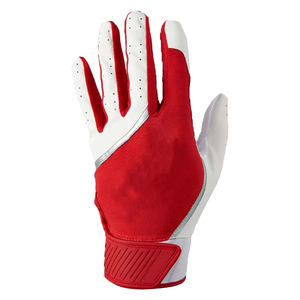 OEM Leather Left Baseball Batting Gloves <b>Hook</b> Loop Closure Durable Fit Customizable Eco-Friendly Team Orders Custom Logo XXL - Product Image 1