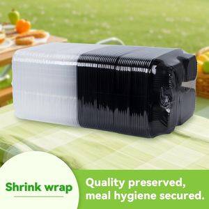 Lot de 40 contenants alimentaires réutilisables de 34 oz avec couvercle, étanches, pour préparation de repas, contrôle des portions et conservation des restes - Product Image 2