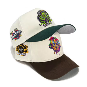 Casquettes de baseball personnalisées en gros, 5 panneaux, broderie 3D, pour hommes, sports de plein air, impression - Product Image 1