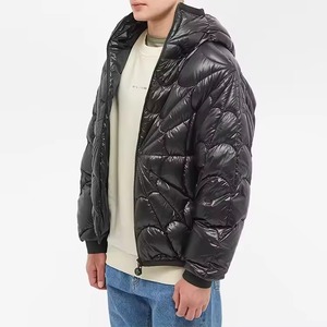Veste d'hiver matelassée pour homme, sur mesure, nouvelle conception, logo personnalisé, taille plus, coupe ample, brillante, chaude, décontractée - Product Image 3