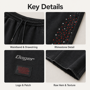 Shorts pour hommes en coton 100% tricoté éponge, respirants, écologiques, avec cordon de serrage central, couleur unie, style urbain, fabricant OEM ODM - Product Image 6