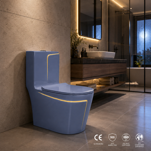 โถสุขภัณฑ์ดีไซน์เนอร์สีฟ้าพาสเทลทรงกลม ดีไซน์สวยหรูสำหรับห้องน้ำ - Product Image 5