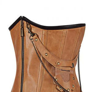 Corset amincissant de haute qualité sans couture pour femme, gaine sculptante en caoutchouc, dernière collection, vente en gros, corset en cuir Steampunk pour femme - Product Image 2