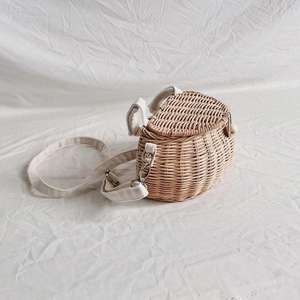 Sacs cadeaux pour bébés les plus mignons en vente, paniers en rotin faits à la main, paniers en fibres naturelles pour tout-petits - Product Image 5