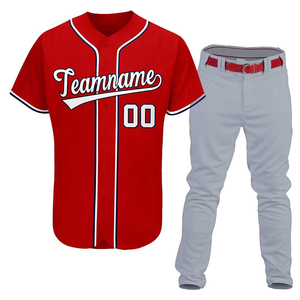 Uniformes de baseball de style classique pour les équipes de jeunes, avec des pantalons à rayures fines et des bordures pour une performance optimale par temps chaud. - Product Image 6
