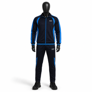 Men's Custom Logo Tracksuit Sportswear Full Zip Jogging <b>Suit</b> 2 Piece Athletic Gym Fitness Training Set Breathable Sweat <b>Suit</b> - Product Image 1