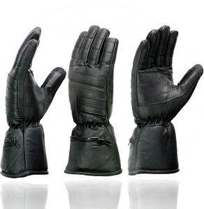 Gants de moto pour homme Samroz Sports - Cuir noir - Product Image 2