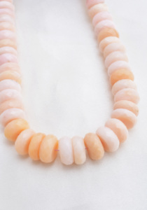 Pink Opal Faceted Rondelle Beads Natural 9-11mm 16 Inches for Fine Jewelry Making High Quality - Product Image 6