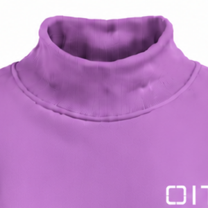 Sweat-shirt pour femme violet orchidée à col montant, manches longues, coupe ample, en polaire, style décontracté, streetwear, pull d'hiver tendance - Product Image 3