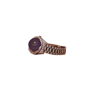 Reloj de Lujo Clásico para Hombre, Diseño Simple y Redondo, con Moissanita, Oro Rosa, Diamantes, Cuarzo, Estilo Antiguo, Caja de Acero Inoxidable - Product Image 2