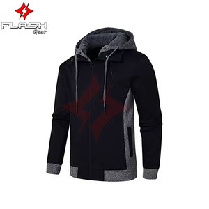 Sweat à capuche unisexe personnalisé en polaire de haute qualité avec fermeture éclair, protections CE amovibles et respirantes pour moto, toutes saisons - Product Image 5
