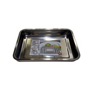 Bandeja Cuadrada Minimalista de Acero Inoxidable de un Solo Nivel 45*30*4.8 para Almacenamiento en la Cocina - Product Image 2