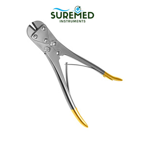 Pince coupante manuelle en carbure de tungstène pour plaques et fils chirurgicaux orthopédiques, 9,5 pouces, en acier inoxydable de qualité médicale, haute précision - Product Image 1