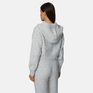 Conjuntos de chándal personalizados de moda para mujer, nuevos, de invierno, con sudaderas cortas con cremallera y logotipo bordado. - Product Image 5