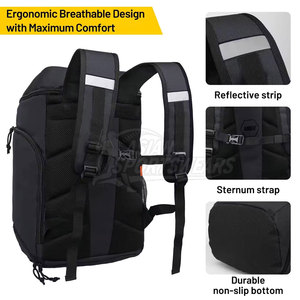 High Volume Storage Solution Basketball <b>Backpack</b> With Specialized Compartments For Complete Athlete Kits - Product Image 5