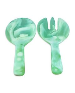 Lot de 2 Cuillères et Fourchettes en Résine Faite Main, Motif Marbré Aqua Swirl – Vaisselle Élégante pour Cuisine et Table à Manger (Vente en Gros) - Product Image 4