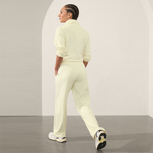 Conjunto Deportivo de Mujer, Sudadera con Cierre y Manga Larga de Color Sólido, Pantalones Deportivos, Transpirable, Tejido de Punto, para Primavera - Product Image 3