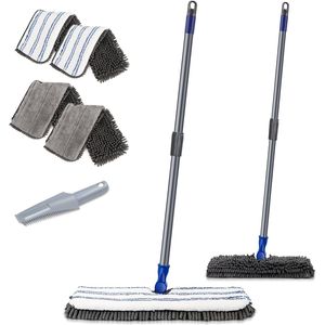 Sistema di Pulizia Pavimenti MASTERTOP 360 a Doppia Faccia con Mop in Microfibra e Manico in Acciaio Inox per Pulizia a Secco/Umido - Product Image 1