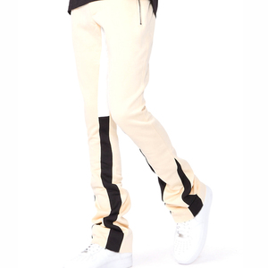 Custom Logo Men <b>Stacked</b> Sweat Trousers High Street Hip Hop 3d Puff Print <b>Jogger</b> Track Pants Flare Sweat Pants For Men - Product Image 3