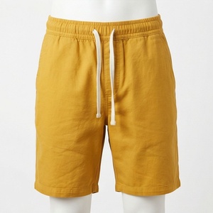 Pantalones Cortos de Algodón para Hombre, Estilo Vintage, con Efecto Desgastado por el Sol, Borde sin Rematar, Estampado Puff, Lavado Ácido, Premium, Streetwear, Secado Rápido, con Cordón Ajustable - Product Image 1