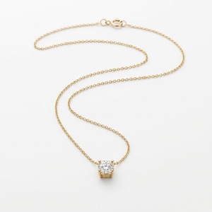 Colgante de Diamantes en Racimo E Color VVS de 0.40ctw, Oro Sólido de 14K, Diamante de Laboratorio Redondo con Halo, Collar con Cadena Delicada - Product Image 3