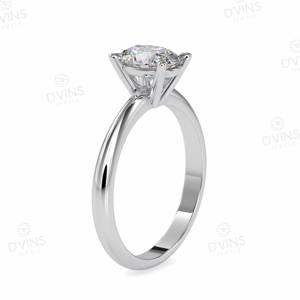 Anillo de Compromiso Clásico con Diamante VVS Ovalado de 2.5 Quilates Cultivado en Laboratorio, Engaste de Garras, Oro Sólido de 14k, Regalo para Fiesta o Boda, Certificado IGI - Product Image 3