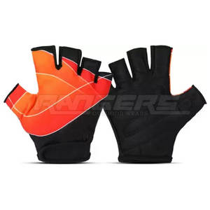 Gants de musculation personnalisés avec logo, orange et noir, sublimation, pour entraînement en salle de sport, vente en gros, faible MOQ, gants de fitness - Product Image 1