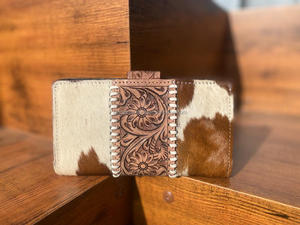 กระเป๋าคลัทช์หนังวัวแท้มีเครื่องมือกระเป๋าเงินหนังขนสัตว์ออกแบบให้มีเอกลักษณ์ขายดี - Product Image 5