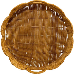 Contemporary Woven Scalloped <b>Rattan</b> Tray Stylish Organizer Tray For Home Interior Decoration From Vietnam Supplier - Product Image 3