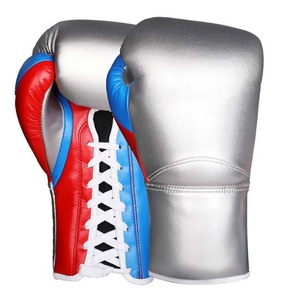 Gants de boxe professionnels de qualité supérieure, neufs, en cuir PU de vachette, durables, à lacets, pour adultes, pour le kickboxing, 8 oz - Product Image 5