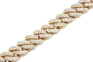 Nouveaux bracelets en or blanc 14 carats sertis de diamants en moissanite taille émeraude, en vente aux meilleurs prix - Product Image 2