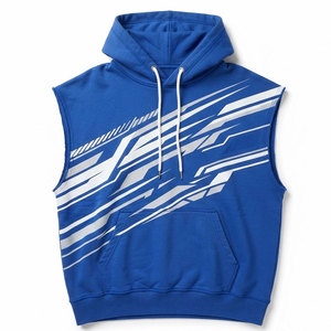 Hoodies sans manches décontractés pour hommes, en coton, à capuche, surdimensionnés, pour la gym, l'entraînement, le sport, le streetwear, vêtements respirants - Product Image 1