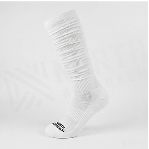 North Approach <b>Knee</b> <b>High</b> <b>Socks</b> White Solid Knitted Breathable Casual for Adults - Product Image 3