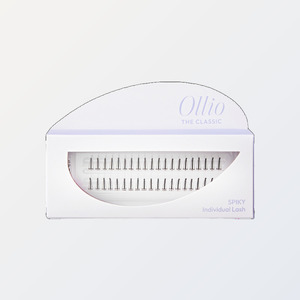 Faux cils Ollio Korean K-Beauty, cils individuels classiques en grappe, paquet unique, effet pointu, fabriqués en Corée - Product Image 1