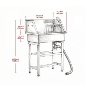 Stazione di Bagno per Animali Domestici da Esterno per Cani e Gatti - Ecologica e Salvaspazio - Product Image 3
