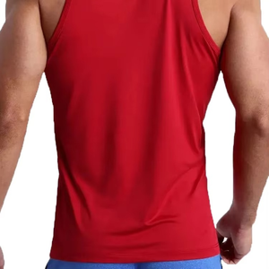 Mens Solid Color Tank Vest Classic Sleeveless Fitness Shirt Breathable <b>Stretch</b> Gym Training Top Summer Workout Custom Logo - Product Image 5