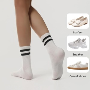 Custom Cotton Crew Sports <b>Socks</b> Breathable Striped Athletic Casual Comfort <b>Moisture</b> Wicking Unisex Gym Training <b>Socks</b> - Product Image 6