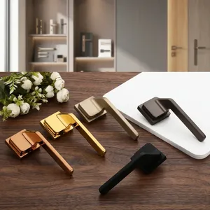 Modern Minimalist Mortis <b>Locks</b> Square Rose Lever Design Ambidextrous Easy Installation For Home Office Interior Doors - Product Image 3