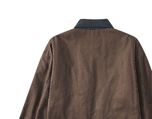 Custom Manufacturer <b>Men's</b> Vintage Winter Canvas Denim <b>Jackets</b> High Quality Oversized Zipper Stand Collar Front Thick OEM Service - Product Image 3