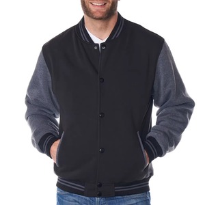Classic Minimalist Men's College Varsity <b>Jacket</b> Slim-Fit Pastel Spring Color Lightweight <b>Canvas</b> Customized Front Logo - Product Image 4