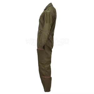 Overol de Trabajo Transpirable Unisex Verde Oliva, Estilo Piloto, Traje de Vuelo Duradero con Certificación CE, de Secado Rápido y Cómodo, de una Sola Pieza - Product Image 4