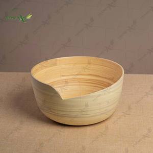 Bol en bambou rustique et élégant personnalisé en gros pour la restauration et la cuisine - Product Image 2