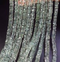 Magnifiques perles de pierres précieuses d'améthyste verte naturelle de 6,5 mm, facettées, forme Heishi Rondelle, 16 pouces, percées au centre, gemmes de haute qualité