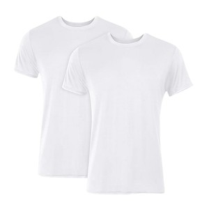 Ropa de verano informal de talla adulta de Bangladesh, Camiseta de algodón blanco liso con diseño personalizado, Camisetas interiores de manga corta para hombre - Product Image 1