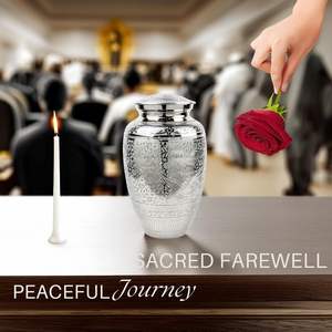 Urnes funéraires en aluminium pour cendres et restes mortels, urnes commémoratives faites à la main pour humains et animaux de compagnie, porte-cendres souvenir funéraire - Product Image 2