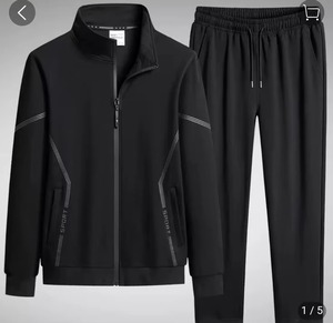 Ensemble de survêtement décontracté personnalisé avec capuche, coupe-vent uni, design cargo sportif, respirant, léger, 2 pièces avec cordon de serrage - Product Image 2