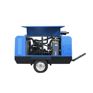 41 Kw 55 Pk 6 M3/Min 100 Psi 8 Bar 200 Cfm Draagbare Dieselcompressor Dieselmotor Mobiele Luchtcompressor Machine Pomp