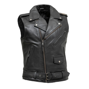 New Trend <b>Leather</b> <b>Vest</b> Sleeveless <b>Men</b> Outdoor Activity Winter Biker Cut Fashion <b>Leather</b> <b>Vests</b> - Product Image 5